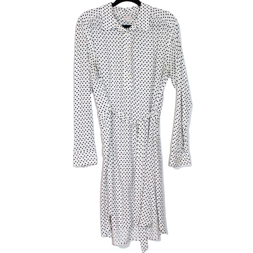GAP White and Black Polka Dot Mini Dress